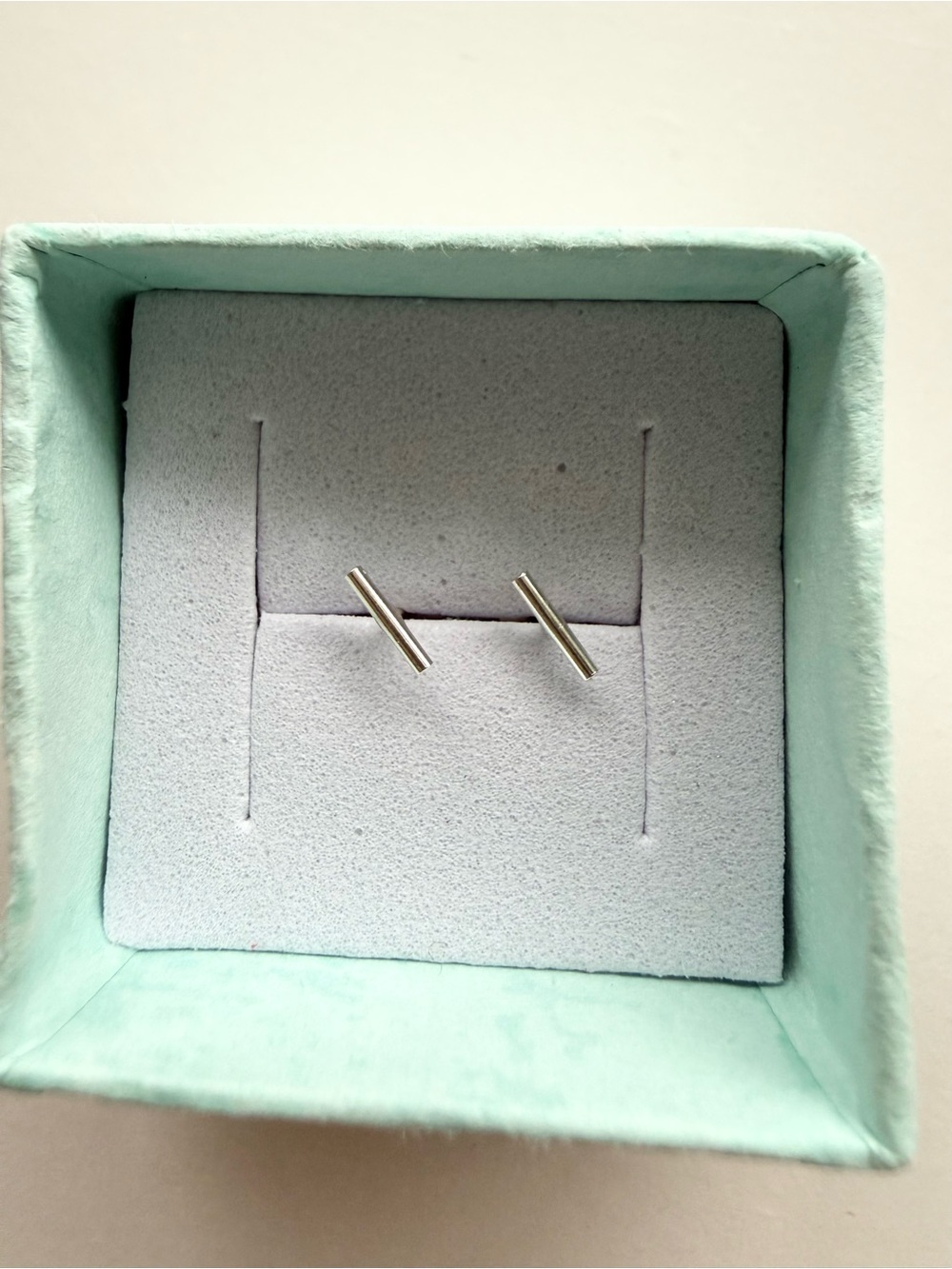 Minimalist Sterling Silver Bar Stud Earrings